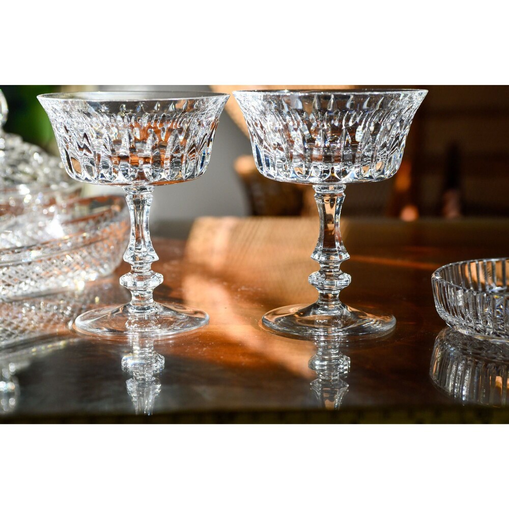 Pair Vintage Gorham Crystal de Medici Champagne Coupe/Sherbert Set of 2
